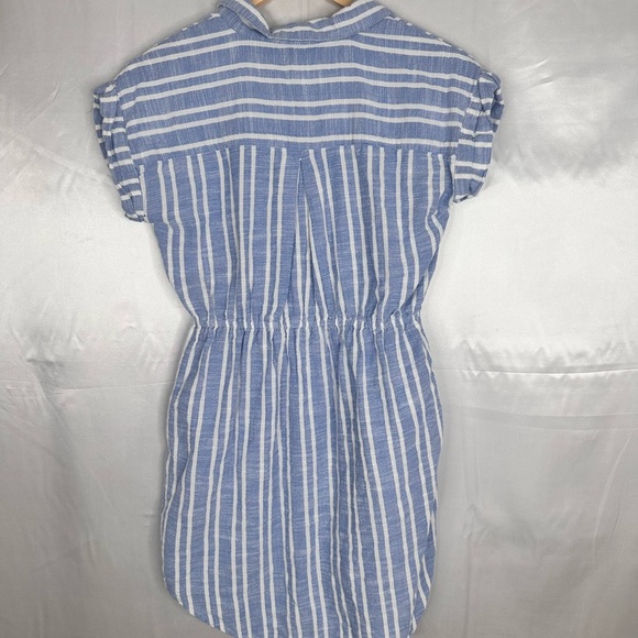 Japna Striped high low casual drawstring dress w pockets size Small - Picture 7 of 9